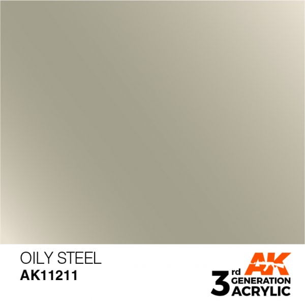 AK Interactive Acrylic Oily Steel Metallic 11211