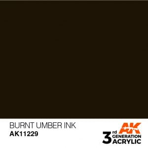AK Interactive Acrylic Burnt Umber Ink 11229