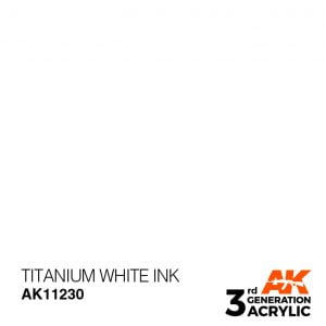 AK Interactive Acrylic Titanium White Ink 11230
