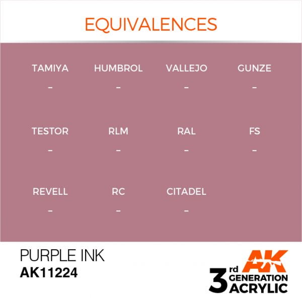 AK Interactive Acrylic Purple Ink 11224