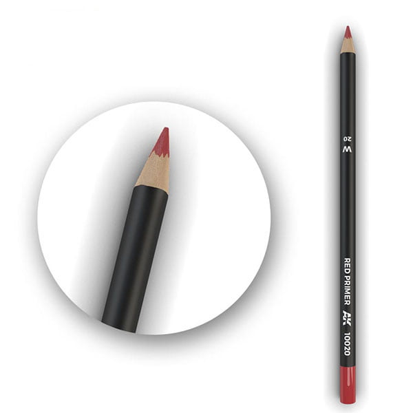 AK Interactive Watercolor Pencil Red Primer