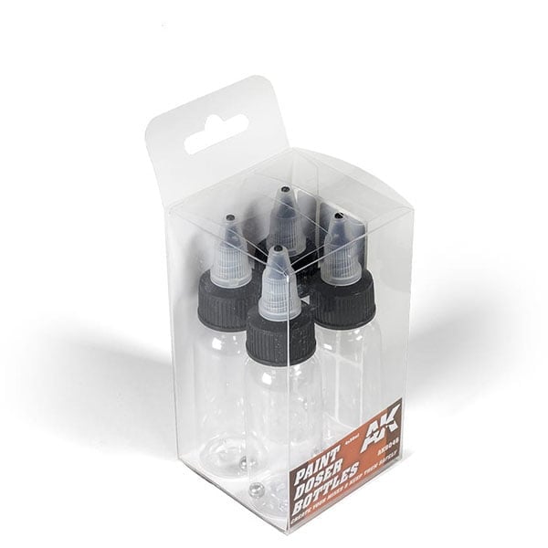 AK Interactive Paint Doser Bottles with Ball 30 ml Pack of 4