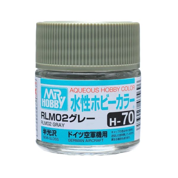 Mr Hobby Aqueous H70 Semi-Gloss Rlm02 Gray German Aircraft