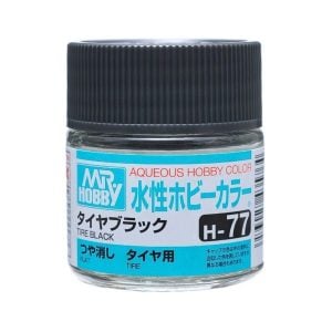 Mr Hobby Aqueous H77 Flat Tire Black Tire
