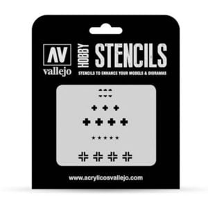 Vallejo Stencils Assorted German WWII Tank Markings 1/35 Scale ST-AFV001