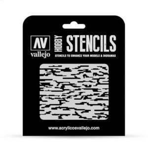 Vallejo Stencils Pixelated Modern Camo 1/32 1/35 Scale ST-CAM004