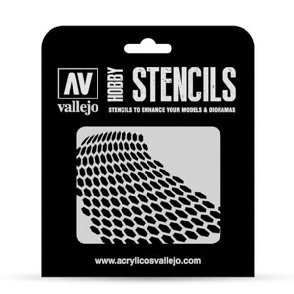 Vallejo Stencils Distorted Honeycomb ST-SF003