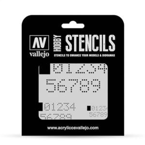 Vallejo Stencils Digital Numbers ST-SF004