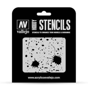 Vallejo Stencils Splash & Stains 1/35 Scale ST-TX003