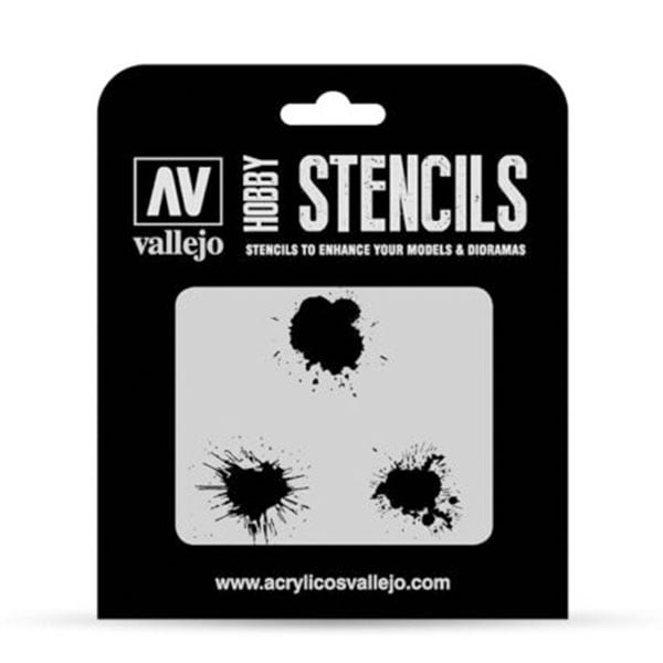 Vallejo Stencils Paint Stains 1/35 Scale ST-TX005