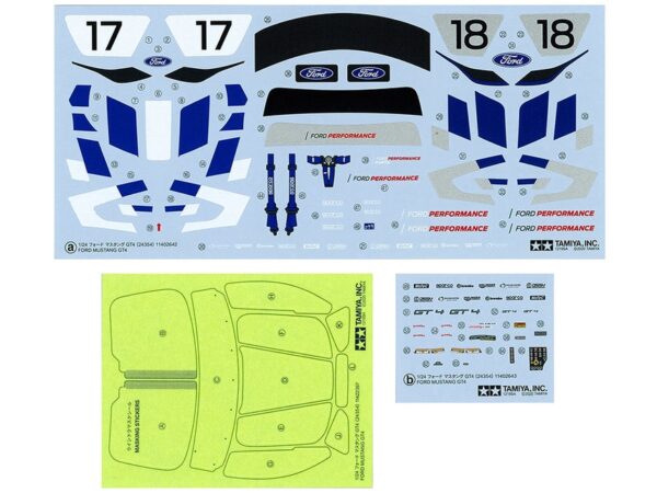 Tamiya Ford Mustang GT4 1/24 Scale 24354 Decals