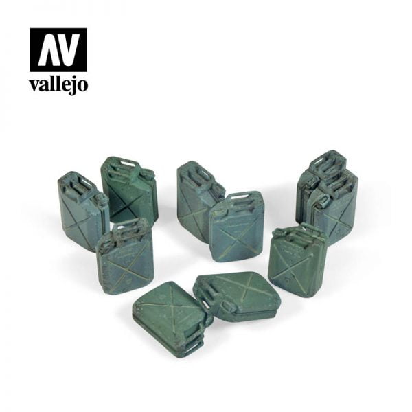 Vallejo SC206 Allied Jerry Can Set - 12 Pieces 1:35 Scale