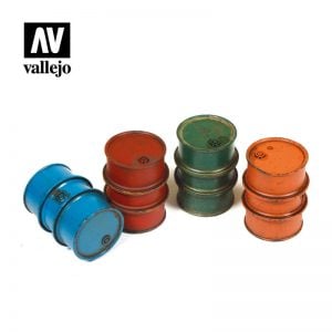 Vallejo SC203 Civillian Fuel Drums - 4 Pieces 1:35 Scale