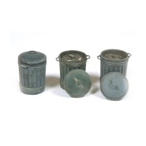 Vallejo Garbage Bins #1 - 3 Pieces 1/35 Scale SC212