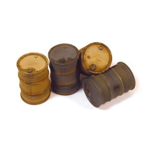 German Fuel Drums #2 - 4 Pieces 1:35 Scale