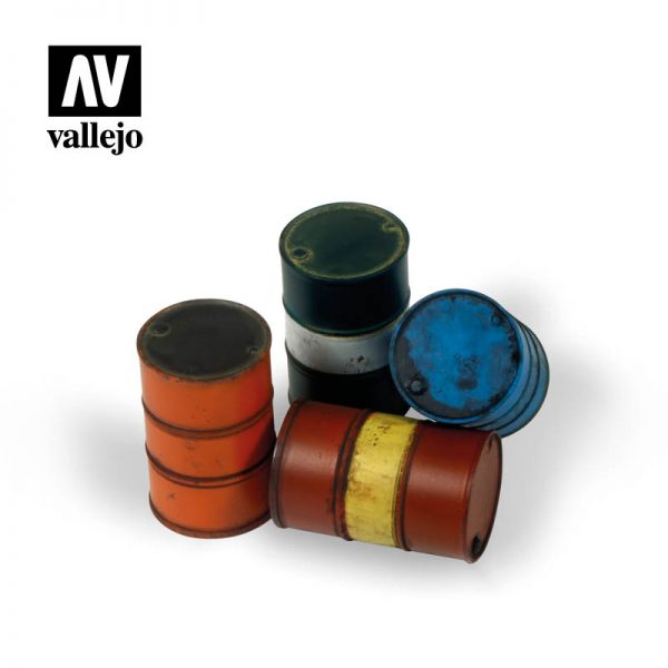 Vallejo SC204 Modern Fuel Drums - 4 Pieces 1:35 Scale