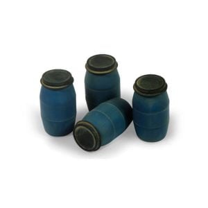 Vallejo Civilian Plastic Drums #1 - 4 Pieces 1/35 Scale SC210