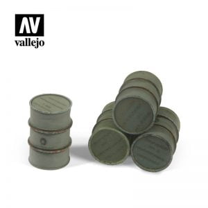 Vallejo SC205 Wehrmacht Fuel Drums - 4 Pieces 1:35 Scale