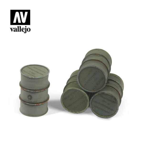 Vallejo SC205 Wehrmacht Fuel Drums - 4 Pieces 1:35 Scale