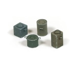 Vallejo WWII German Food Containers - 4 Pieces 1/35 Scale