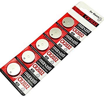 Maxell CR2032 3V Micro Lithium Button Coin Cell Battery Pack of 5