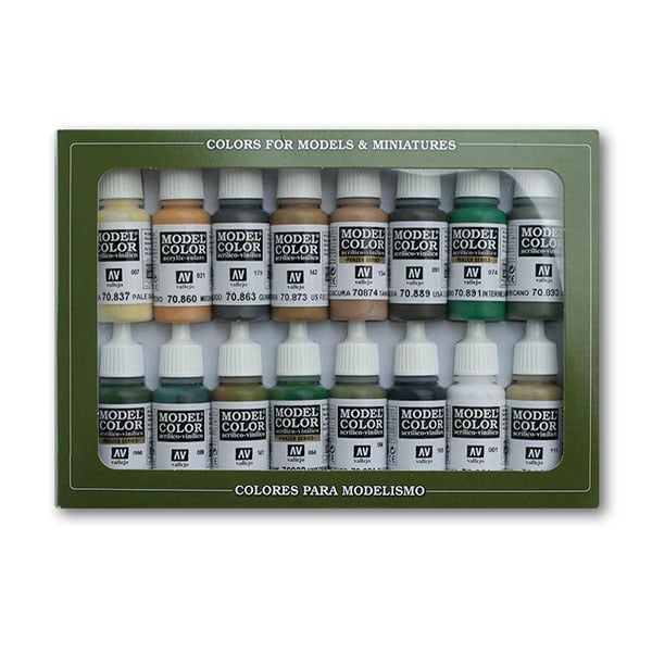 Vallejo WWII Allied Forces Paint Set of 16 70109 • Canada's largest