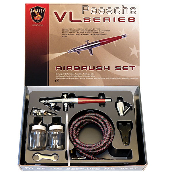 Paasche Airbrush Set with All Three Heads VLS-SET