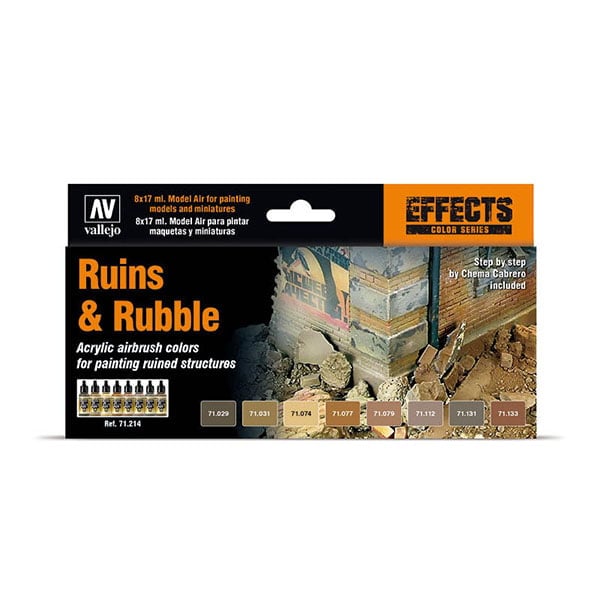 Vallejo Ruins and Rubble Paint Set