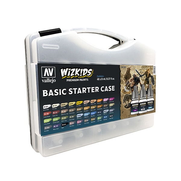 Vallejo Basic Starter Case 40 Colours WizKids Premium Paint Set 80260