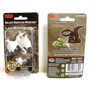 WizKids D&D Nolzurs Marvelous Unpainted Miniatures Wave 10 Black Dragon Wyrmling 73850