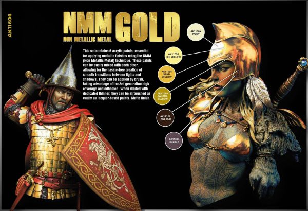 Ak Interactive NMM Non Metallic Metal Gold Set 11606