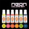 AK Interactive Neon Color Set 3rd Gen – Acrylic Airbrush Paint Set AK11610