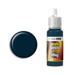 Ammo by Mig Jimenez Crystal Black Blue Acrylic Paint AMIG0099