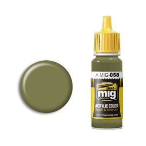 Ammo by Mig Jimenez Light Green Khaki Acrylic Paint AMIG0058