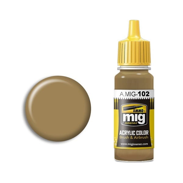 Ammo by Mig Jimenez Ochre Brown Acrylic Paint AMIG0102