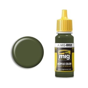 Ammo by Mig Jimenez Ral 6003 Olivgrün Opt.2 Acrylic Paint AMIG0002