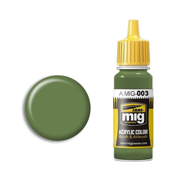 Ammo by Mig Jimenez Ral 6011 Resedagrün Acrylic Paint AMIG0003