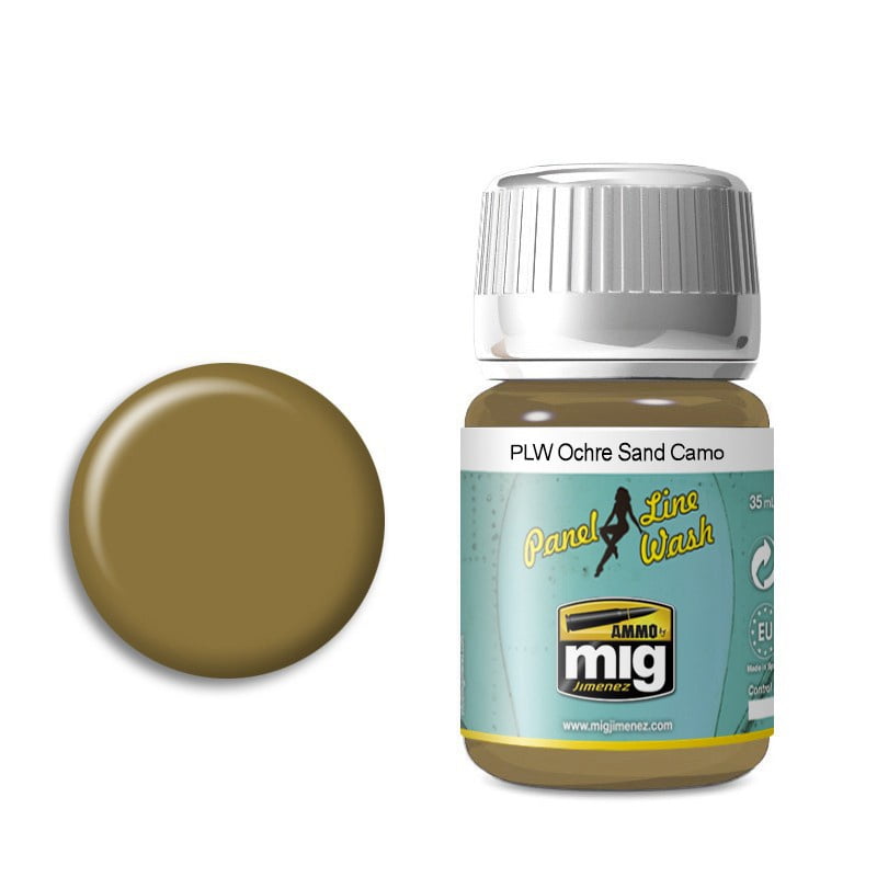 Ammo by Mig Panel Line Wash Ochre For Sand Camo AMIG1622