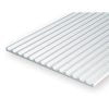 Evergreen .040″ Thick .075" Board and Batten Opaque White Polystyrene 4542