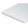 Evergreen .040″ Thick .100" Board and Batten Opaque White Polystyrene 4543