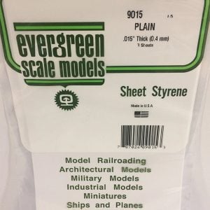 Evergreen .015″ Thick Pack of 3 White Polystyrene Sheet EVE 9015