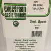 Evergreen .020″ Thick N Scale Freight Car Siding Opaque White Polystyrene 2020