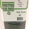 Evergreen .020″ Thick Pack of 3 Black Polystyrene Sheet EVE 9513