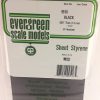 Evergreen .060″ Thick Pack of 1 Black Polystyrene Sheet EVE 9516