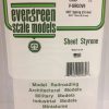 Evergreen .020″ Thick .080" V-Groove Siding Opaque White Polystyrene 2080