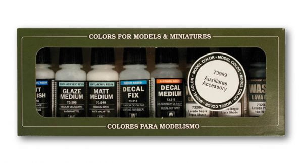 Vallejo Auxiliary Set of 8 Paints 73999