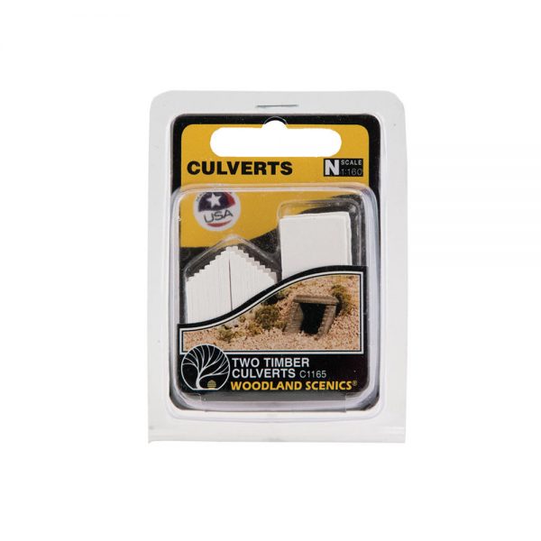 Woodland Scenics N Culvert Timber 2 Pack C1165
