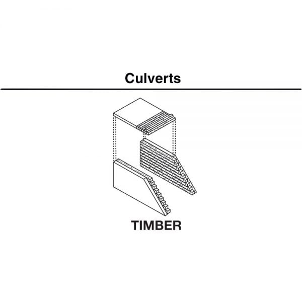 Woodland Scenics HO Culvert Timber 2ea C1265