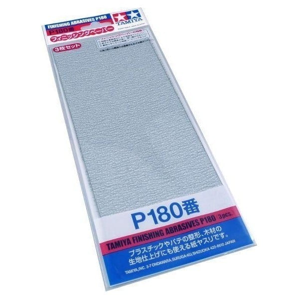Tamiya Finishing Abrasives P180 Pack of 3 87092