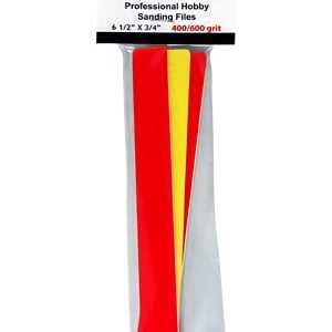 Alpha Abrasives 3/4" Extra Fine Files in Yellow 400 Red 600 grit ALB 316